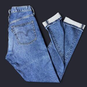 Levi's Made & Crafted 501 skinny blue denim jeans w/ selvege edge